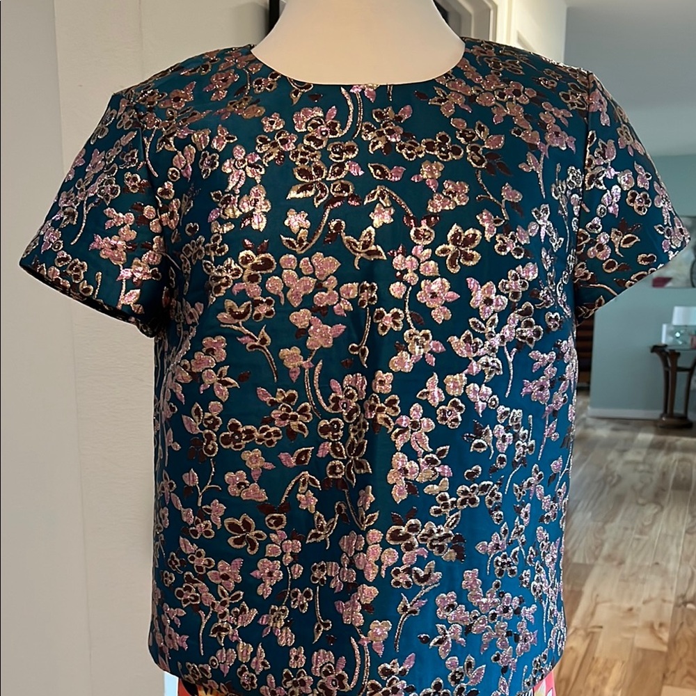 Floral Brocade Top